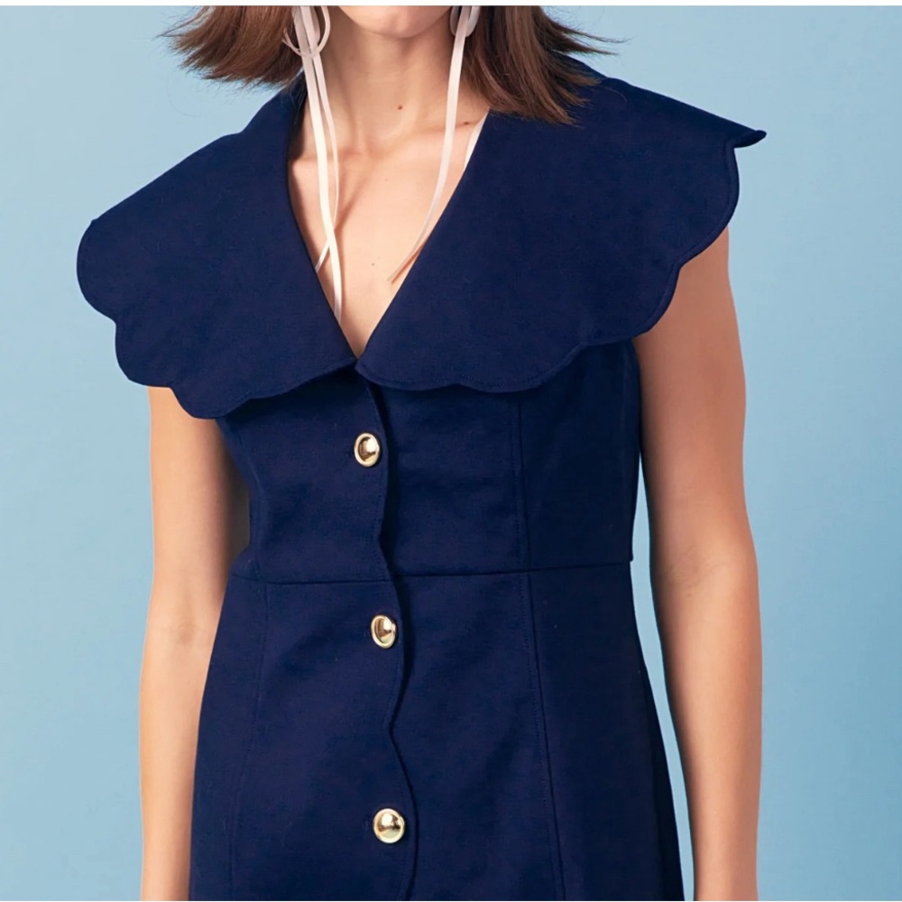 English Factory - Scalloped structured dress NWT